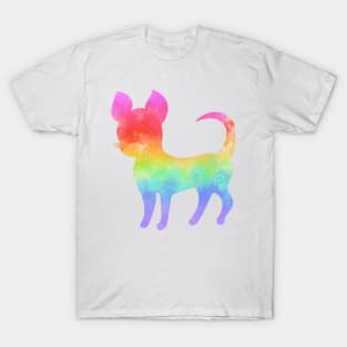 Watercolor rainbow chihuahua T-Shirt